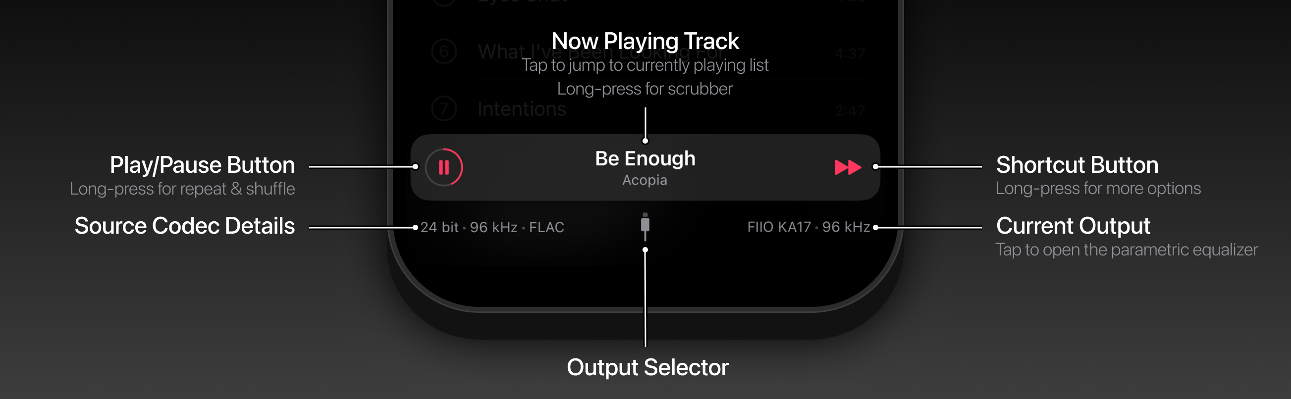 Pentaton&rsquo;s playback control toolbar & signal path indicator